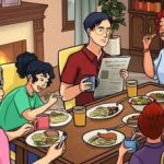 Det er en skjult feil i bildet av en familiemiddag: